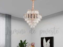 Candelabru Krystal Shine Gold 500, 12 surse de iluminare